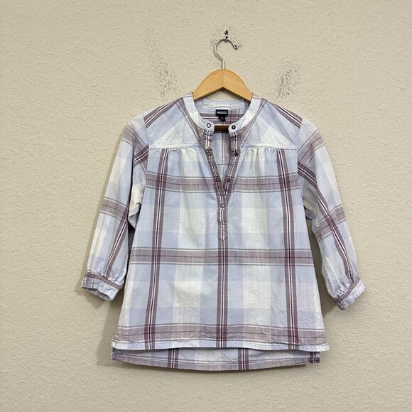 PATAGONIA W's Settlers Top Plaid in Romany Tundra Purple - Picture 1 of 12